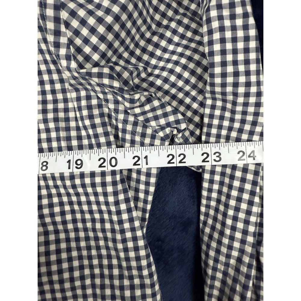 UNTUCKit Shirt Men's L Navy Blue Gingham Check Cotton Plaid Long‎ Sleeve - Picture 6 of 9